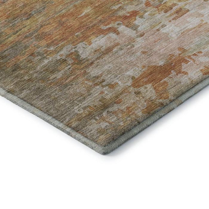 10' X 14' Abstract Washable Area Rug With UV Protection (715423) - Khaki / Beige