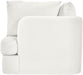 Meridian Furniture velvet upholstered stationary chair with plush fabric and modern design, suitable for living room or office decor.