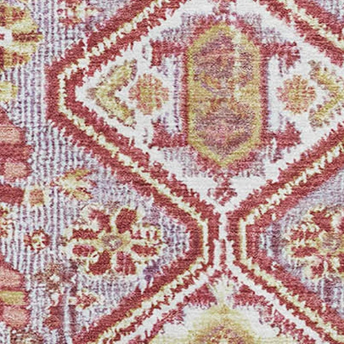 10' X 14' Geometric Washable Area Rug With UV Protection (705161) - Merlot / Lavender
