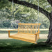 Giga outdoor patio swing with armrests, suitable for garden, yard, backyard, or sunroom, featuring comfortable seating and sturdy construction.