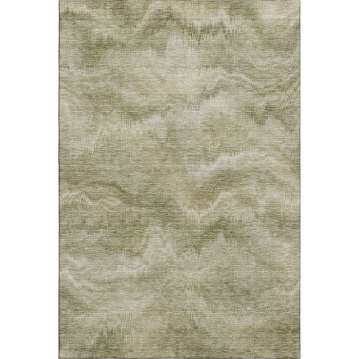 10' X 14' Abstract Washable Area Rug With UV Protection (717650) - Sage / Beige