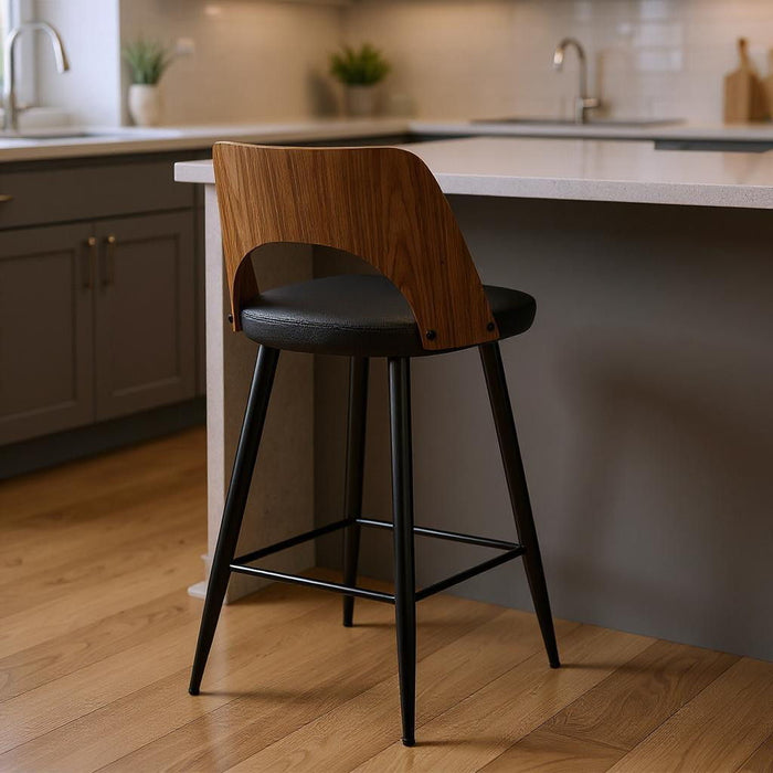 25" Backless Counter Height Bar Chair - Black