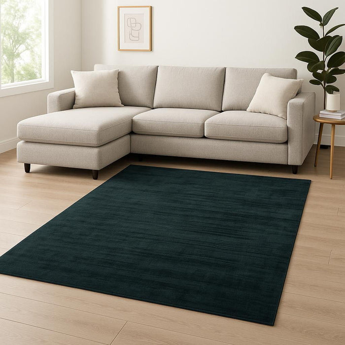 9' X 12' Abstract Hand Woven Area Rug - Charcoal And Black