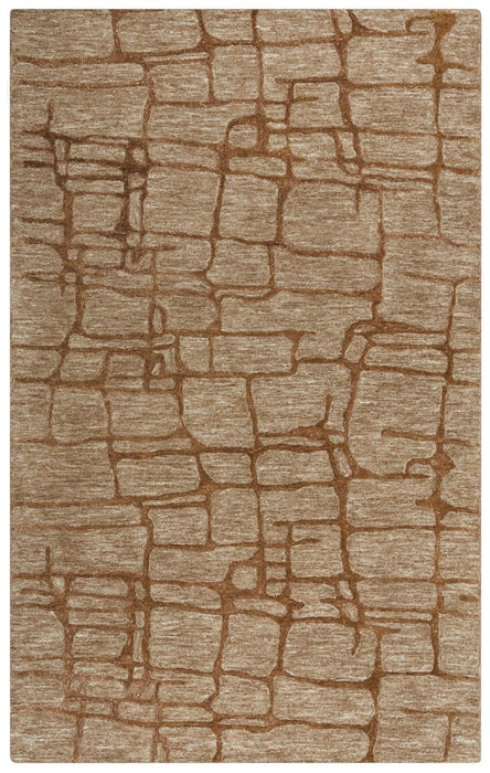 9' X 12' Wool Abstract Hand Tufted Area Rug (747086) - Brown / Chocolate / Beige