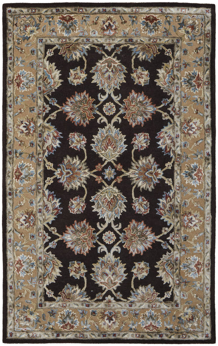 5' X 8' Floral Hand Tufted Area Rug - Brown