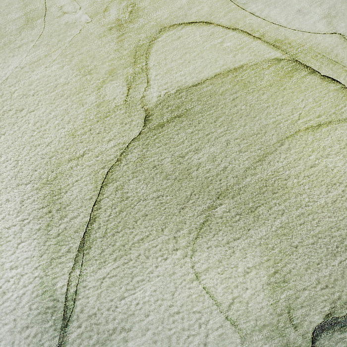 3' X 5' Abstract Washable Area Rug With UV Protection (646627) - Green / Ivory
