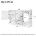 Giga wall-mounted medicine cabinet with mirror, adjustable shelf, open shelves, white bathroom storage over toilet.