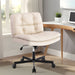 Giga beige large size armless swivel office desk chair with cushioned seat and backrest, ideal for home office or workspace.