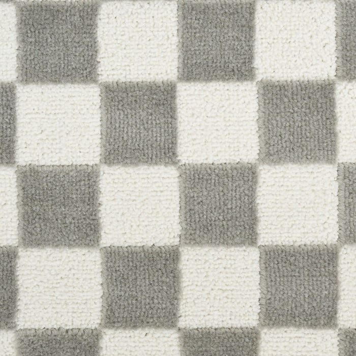 8' X 10' Checkered Area Rug (572991) - Ivory
