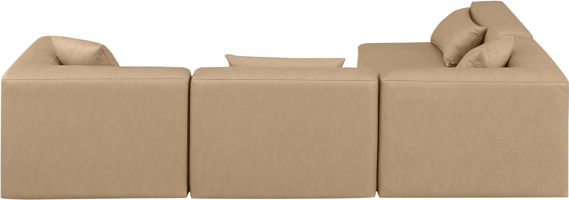 Cube - 4 Piece Modular Corner Sectional - Tan