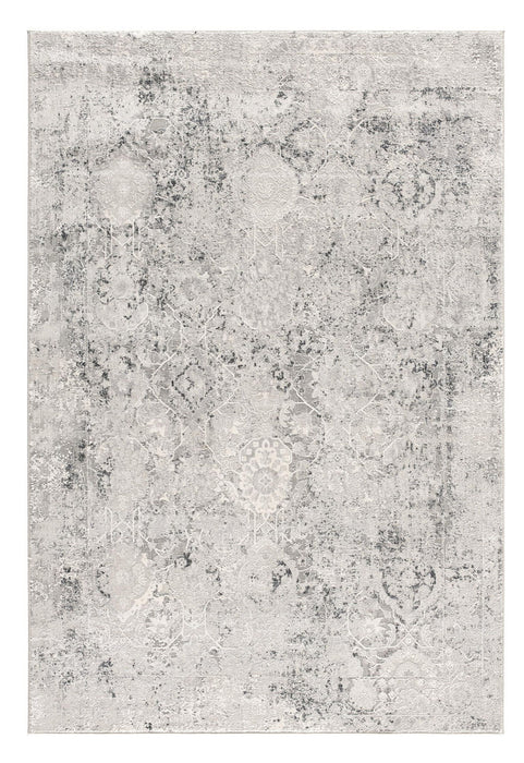 20' Oriental Distressed Runner Rug - Gray And Ivory