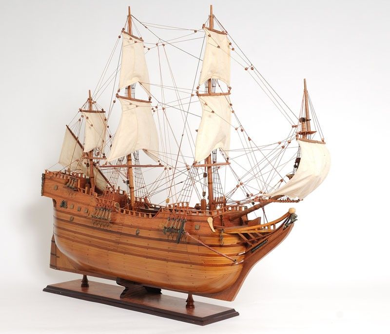 Hand Painted Boat (401978) - Brown
