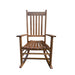 Giga balcony porch adult rocking chair with wooden armrests and slatted back, ideal for outdoor relaxation on a porch or patio.