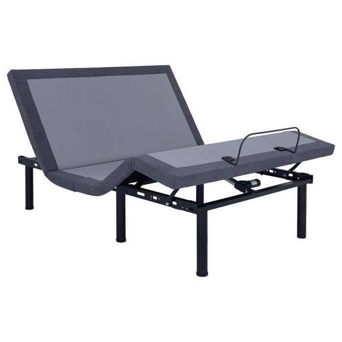 Negan - California King Adjustable Bed Base - Gray And Black