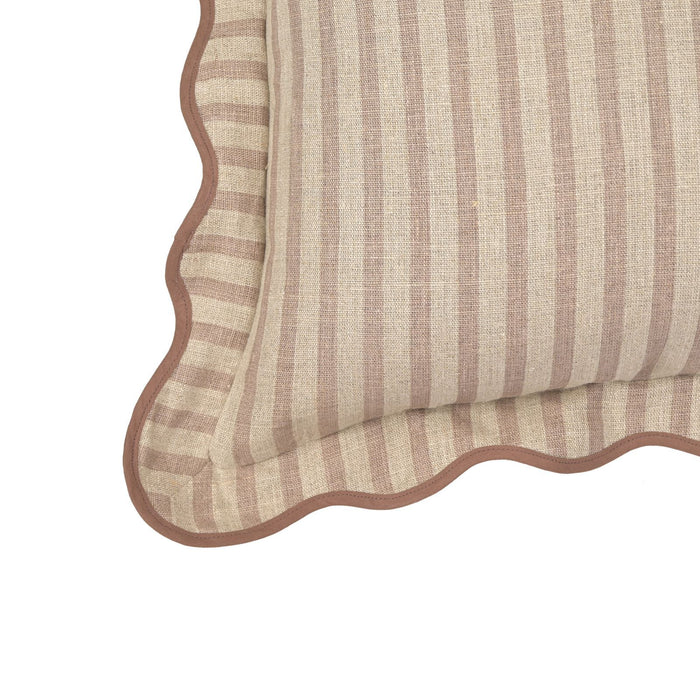 TOV Furniture striped accent cushion with bold black and white stripes, soft fabric, and decorative throw pillow design.