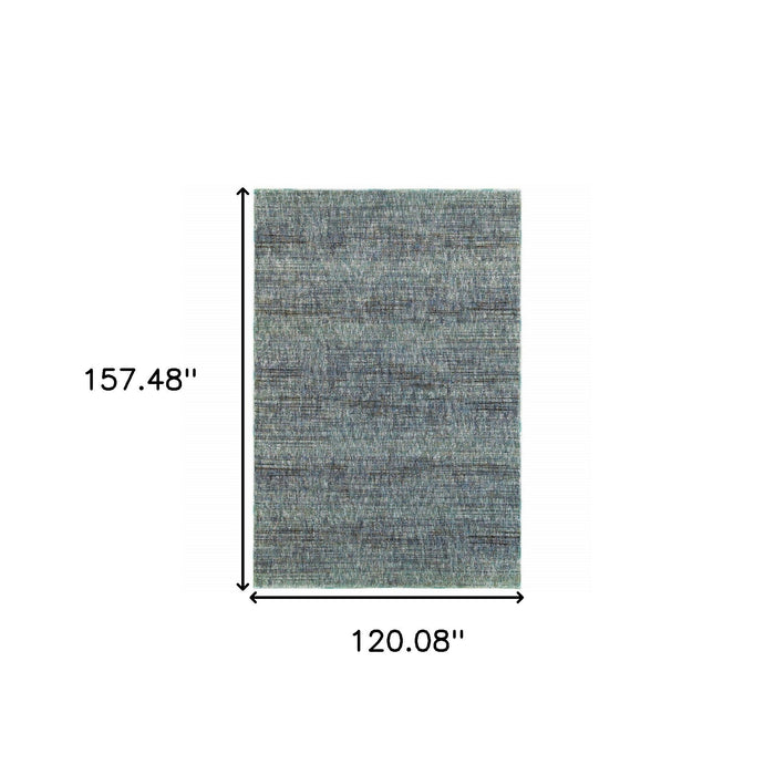 10' x 13' Power Loom Area Rug - Blue And Gray