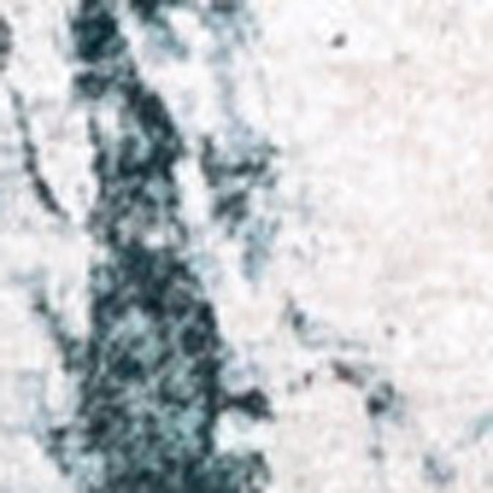 5' X 7' Abstract Washable Area Rug With UV Protection (609948) - White / Blue