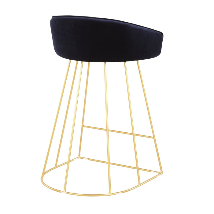 Canary - Contemporary Counter Stool (Set of 2) - Gold Grame