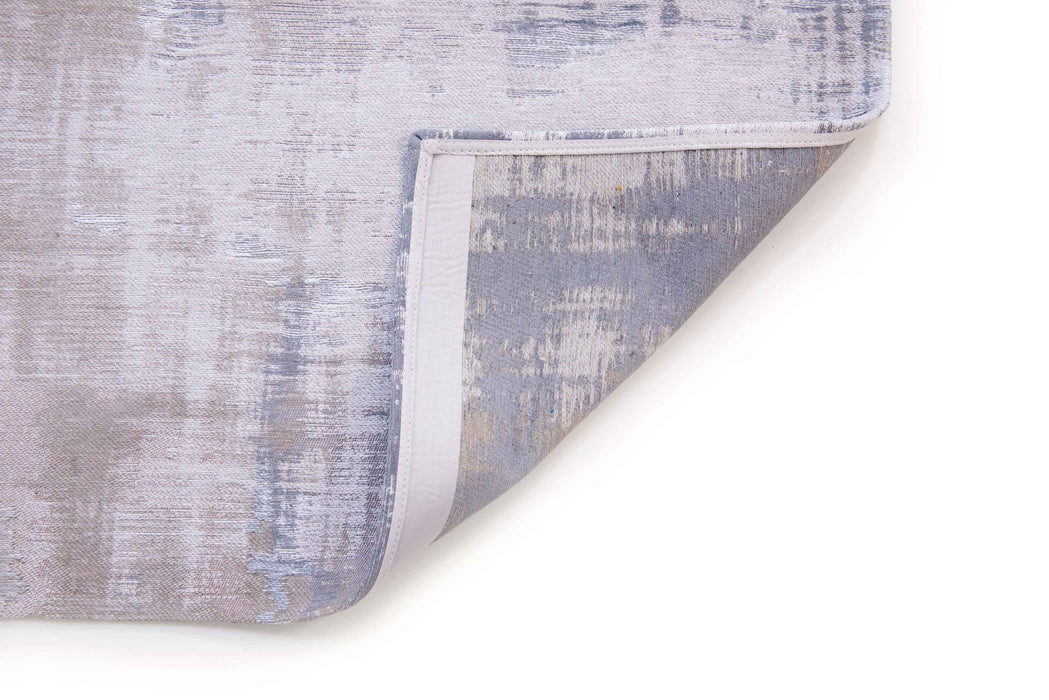 5' x 7' Modern Abstract Non Skid 100% PET Area Rug - Gray And Beige