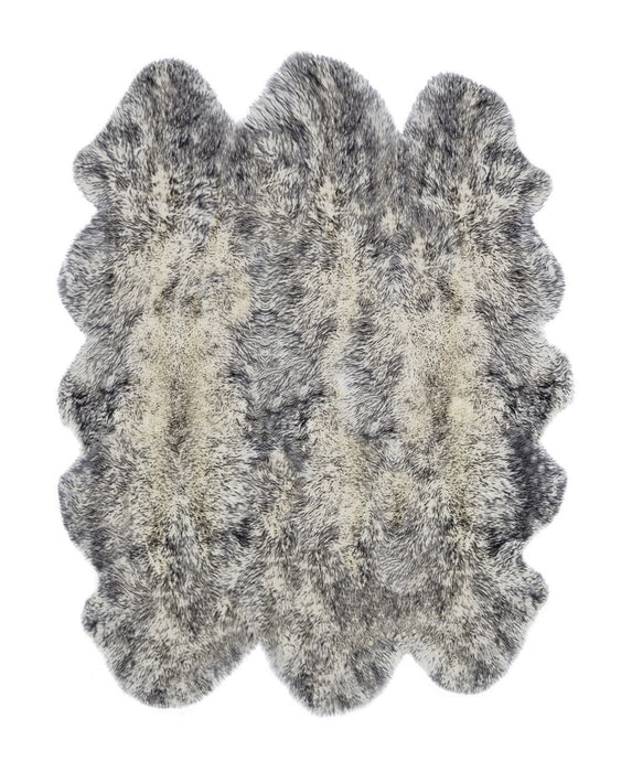 5' x 6' Sheepskin Handmade Area Rug - Gray