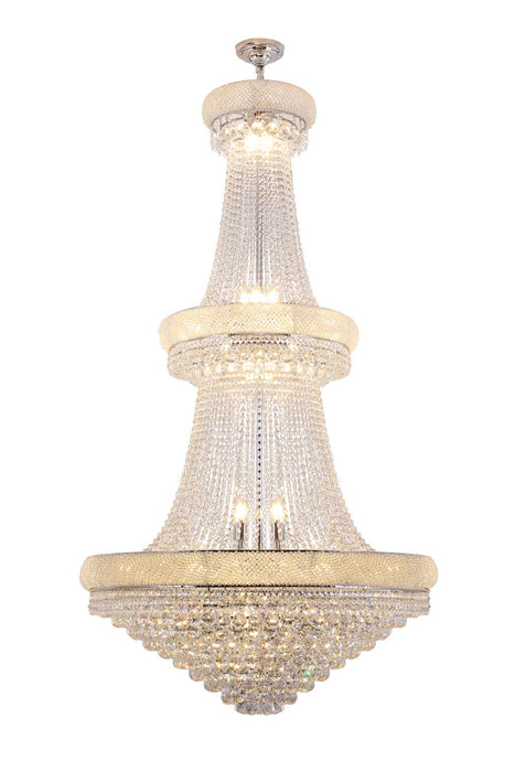 Empire Multi Light Crystal Metal Dimmable Chandelier - Clear / Silver