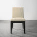 Set of two Roundhill Furniture Rocco beige contemporary solid wood dining chairs by Giga, with cushioned seats and sleek design.
