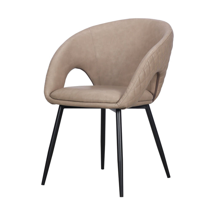 Slipcovered Upholstered Faux Leather Dining Arm Chairs (Set of 2) - Light Gray