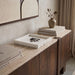 Marble tray by Meridian Furniture featuring a smooth, polished genuine marble surface with raised edges for serving or display.