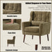 Giga modern upholstered accent arm chair with soft padding, wooden legs, and pillow, ideal for living room or bedroom seating.