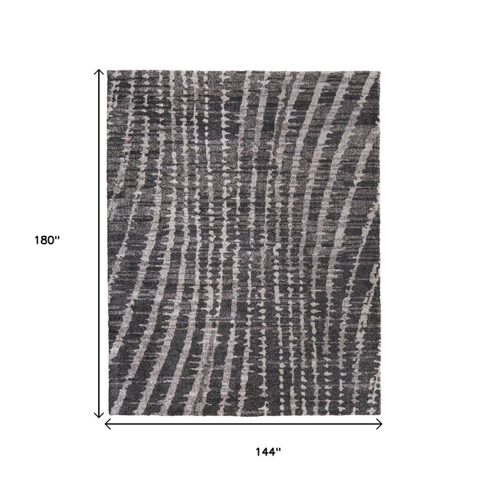 12' X 15' Abstract Area Rug - Black