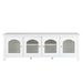 Giga stylish TV stand with solid wood frame, glass doors, metal handles, perfect for media consoles and entertainment centers.