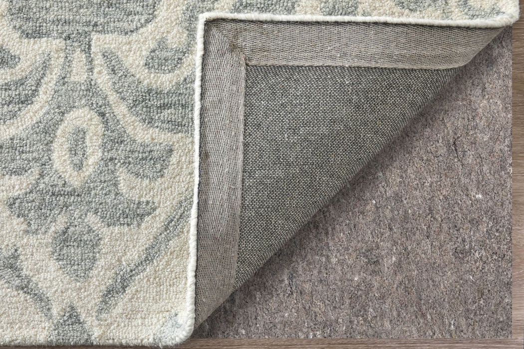 12' X 15' Floral Hand Tufted Area Rug - Ivory And Gray