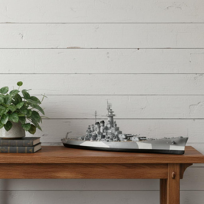 Hand Painted Model Boat (624345) - Gray