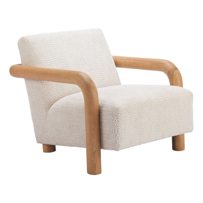 Upholstered Arm Chair - White