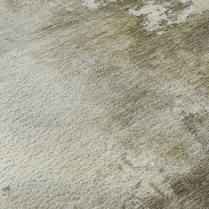10' X 14' Abstract Washable Area Rug With UV Protection (687089) - Wheat / Ivory / Taupe