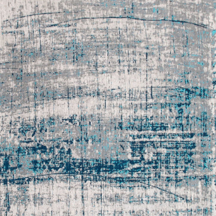 2.6' x 4.9' Abstract Non Skid Area Rug - Gray And Blue