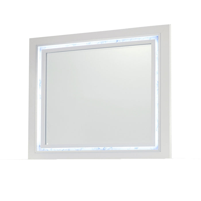 41" Lighted Mounted Accent Mirror - White