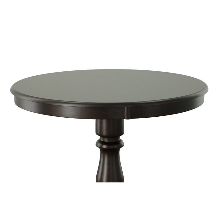 Solid Wood Rounded Bar Table - Espresso