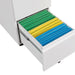 Giga metal 2-drawer filing cabinet with lock, under desk mobile storage for letter, legal, and A4 files in home office settings