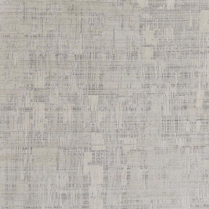 3' x 5' Abstract Hand Woven Worn Faded Wool Blend Area Rug - Ivory And Gray