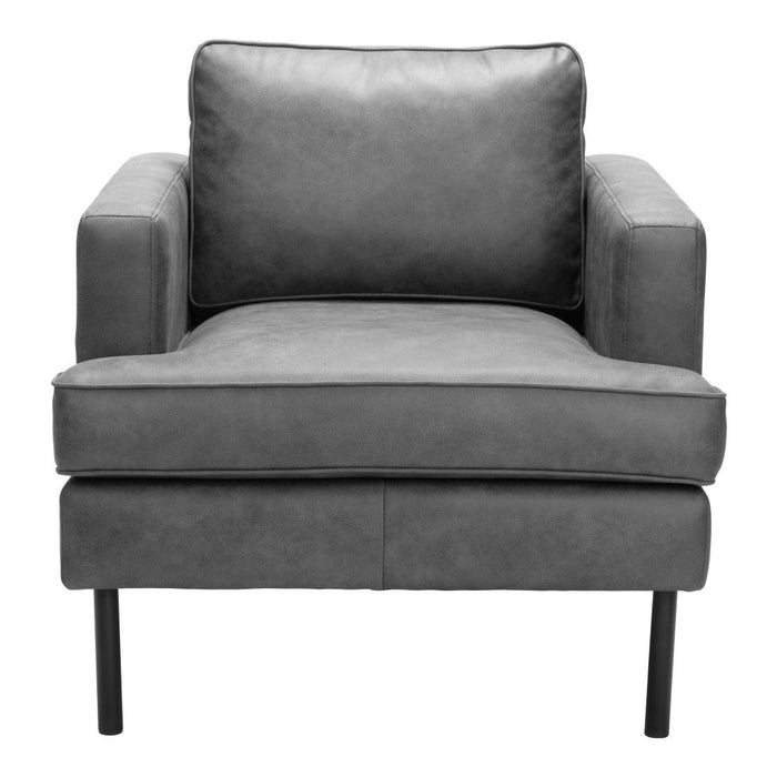 33" Modern Upholstered Arm Chair - Gray