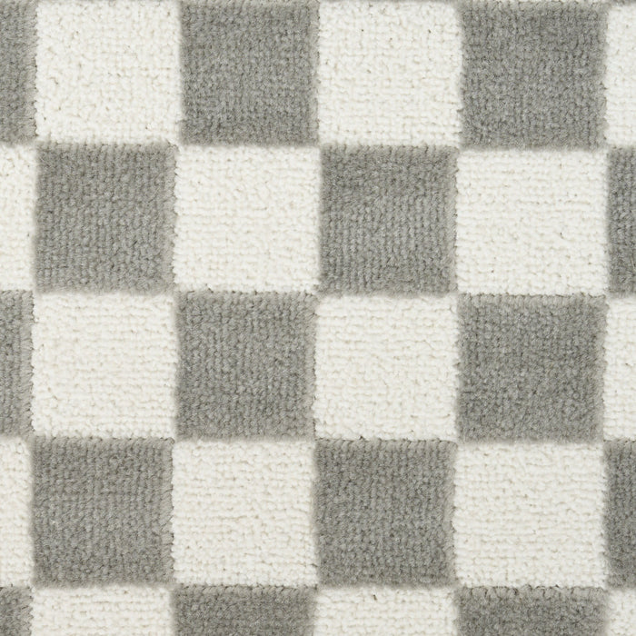 8' X 10' Checkered Area Rug (572991) - Ivory