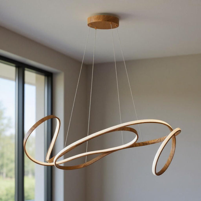 Metal LED Dimmable Smart Enabled Chandelier - Brown