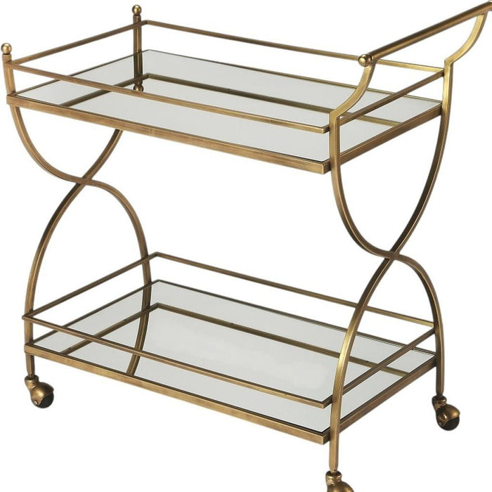 Antique Bar Cart - Gold