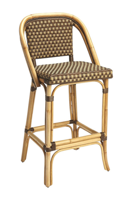 Rattan Counter Height Bar Chair - Brown
