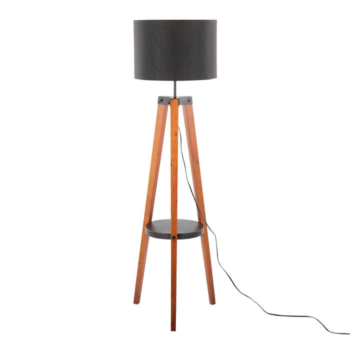 Compass - Shelf 58.5" Wood Floor Lamp