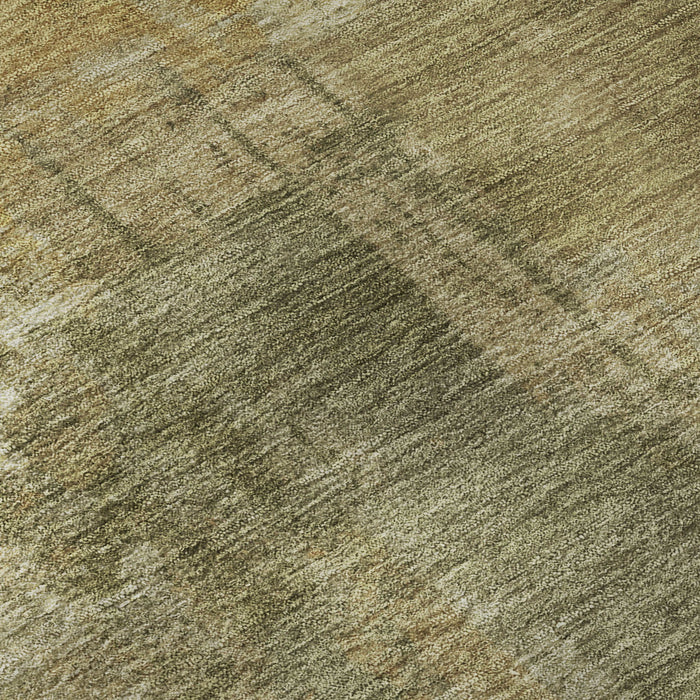10' X 14' Abstract Washable Area Rug With UV Protection (717044) - Khaki / Beige