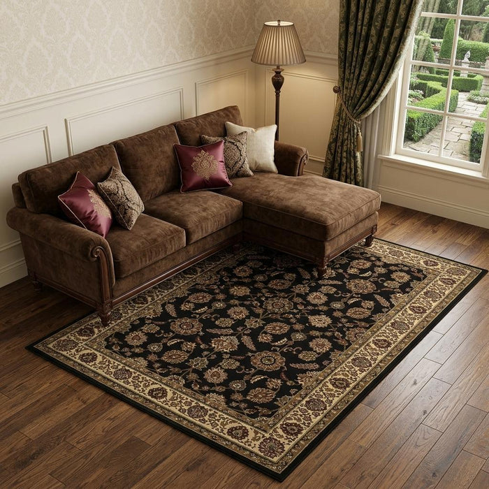 8' X 11' Oriental Area Rug (574373) - Brown / Ivory