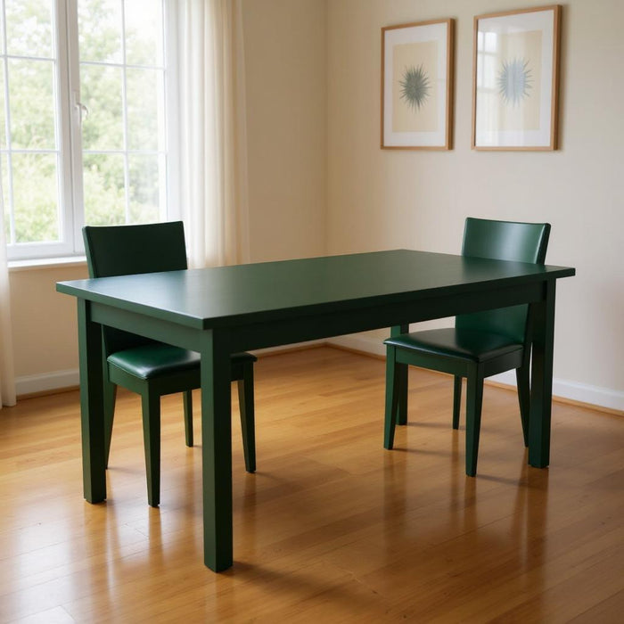 48" Solid Wood Dining Table - Dark Green