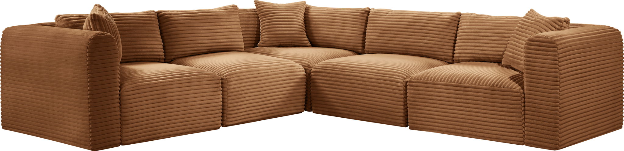 Shaggy - Fabric 5 Piece Modular Corner Sectional